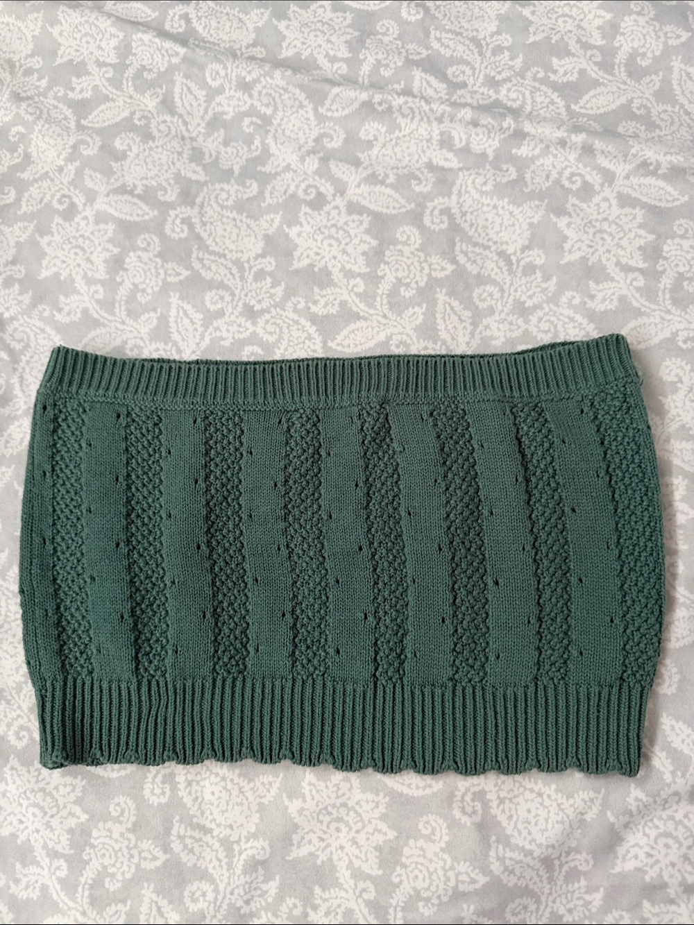 Double Zero Forest Green Knit Mini Skirt